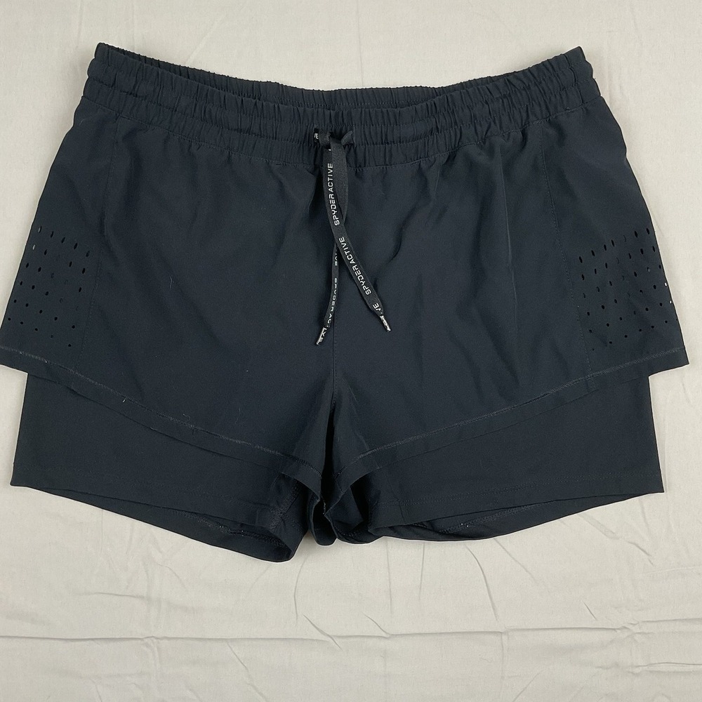 Spyder  Shorts Black Womens  Large Athleisure Gym‎ Beach Coastal Trendy